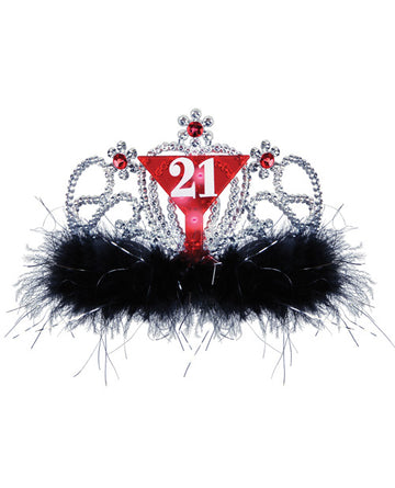 Beistle 60176 21st Birthday Flashing Tiara, Red Plastic