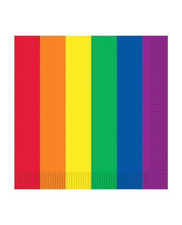 Beistle 53797 Pride Luncheon Napkins, Rainbow