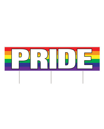 Beistle 53883 Jumbo Pride Yard Sign, Rainbow Color, Tri-fold