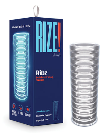 Blush Novelties BL-06309 Rize! Ribz Stroker, Glow in the Dark TPE