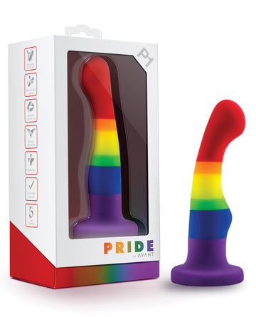 Blush Novelties BL-88371 Avant P1 Pride Silicone Dong, Body-Safe Silicone