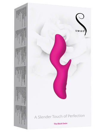 B.M.S. Enterprises The Black Swan Dual Vibrator, Pink Silicone, Rechargeable