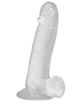 B.M.S. Enterprises 863-20 Crystal Addiction 8" Dong, Clear TPE