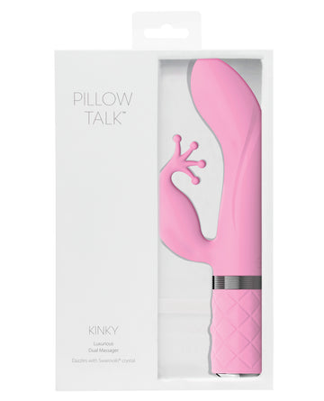 B.M.S. Enterprises 96616 Pillow Talk Kinky Dual Motor Vibrator, Pink, Silicone