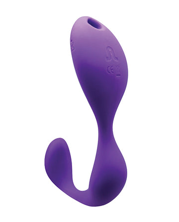 Adrien Lastic Mr. Hook + LRS Hands-Free Double Vibrator, Purple Silicone
