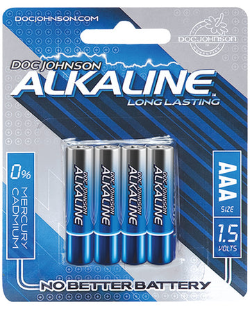 Doc Johnson 0399-10-CD Alkaline Batteries, AAA 4 Pack