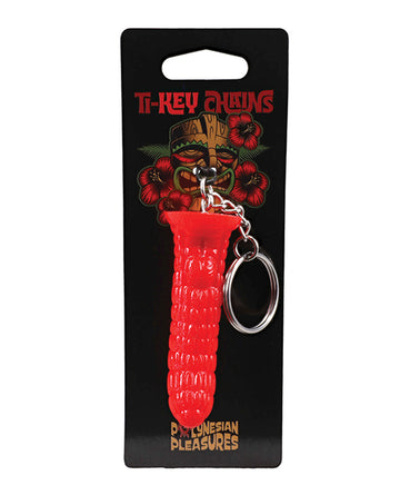 Doc Johnson 1000-84-CD Polynesian Pleasures Fire Idol Keychain, Metal & Silicone