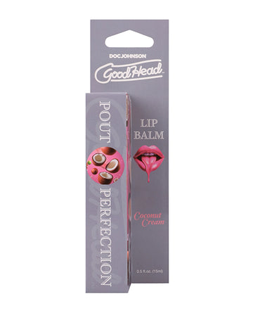 Doc Johnson 1365-01-BX GoodHead Pout Perfection Lip Balm, Coconut Cream
