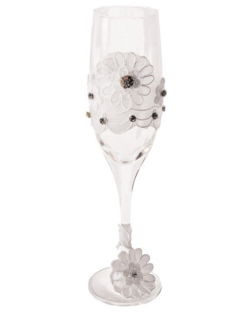 Forum Novelties 79976 Bride to Be Champagne Glass, White Lace Trim
