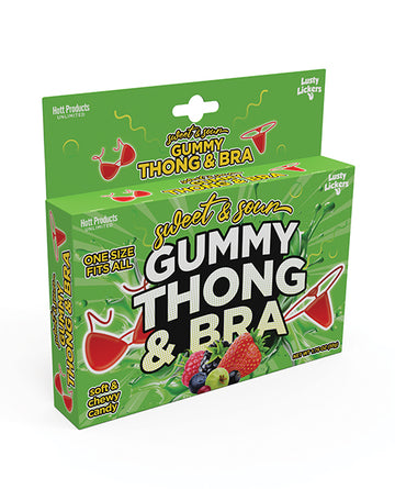 Hott products Sweet & Sour Gummy Thong & Bra Set