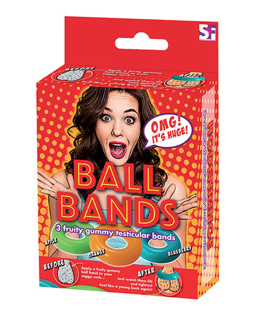Hott Products SF-FD12 Gummy Ball Bands, 3 Pack Assorted Colors/Flavors