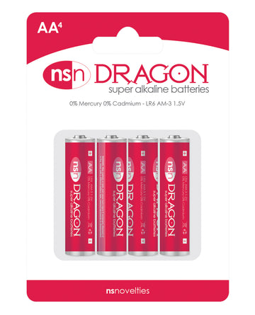 NS Novelties NSN-2010-10 Dragon Alkaline Batteries AA, Pack of 4