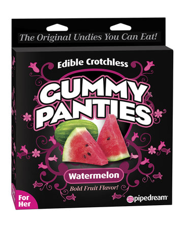 Pipedream Edible Crotchless Gummy Panty, Watermelon, One Size