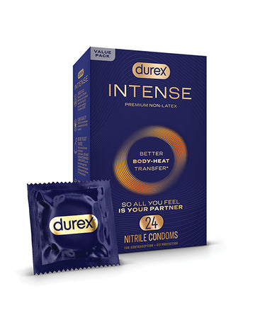 Durex Intense Nitrile Condoms, Ultra-Thin Non-Latex, 24 Count