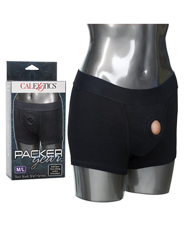 California Exotic Novelties SE-1576-10-3 Packer Gear Boxer Harness M/L, Black