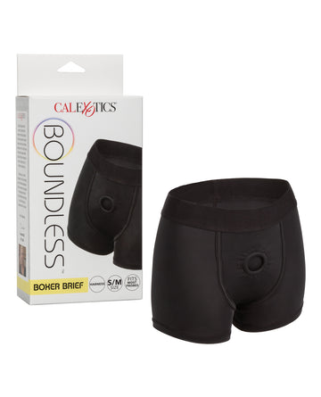California Exotic Novelties Boundless Boxer Brief Harness, Black S/M