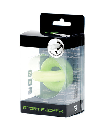 665, Inc 10023 Sport Fucker Universal Cockring, Glow, Silicone/TPR