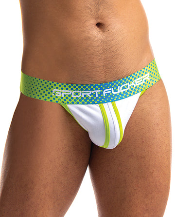 665 Inc 22568 Sport Fucker Jersey Jock, XL Green Cotton Spandex
