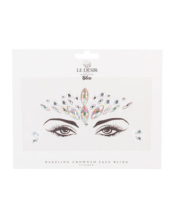 Shots America LLC BLS009OPAL Dazzling Crowned Face Bling Sticker, One Size